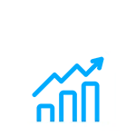 market trends and property performance metrics icon